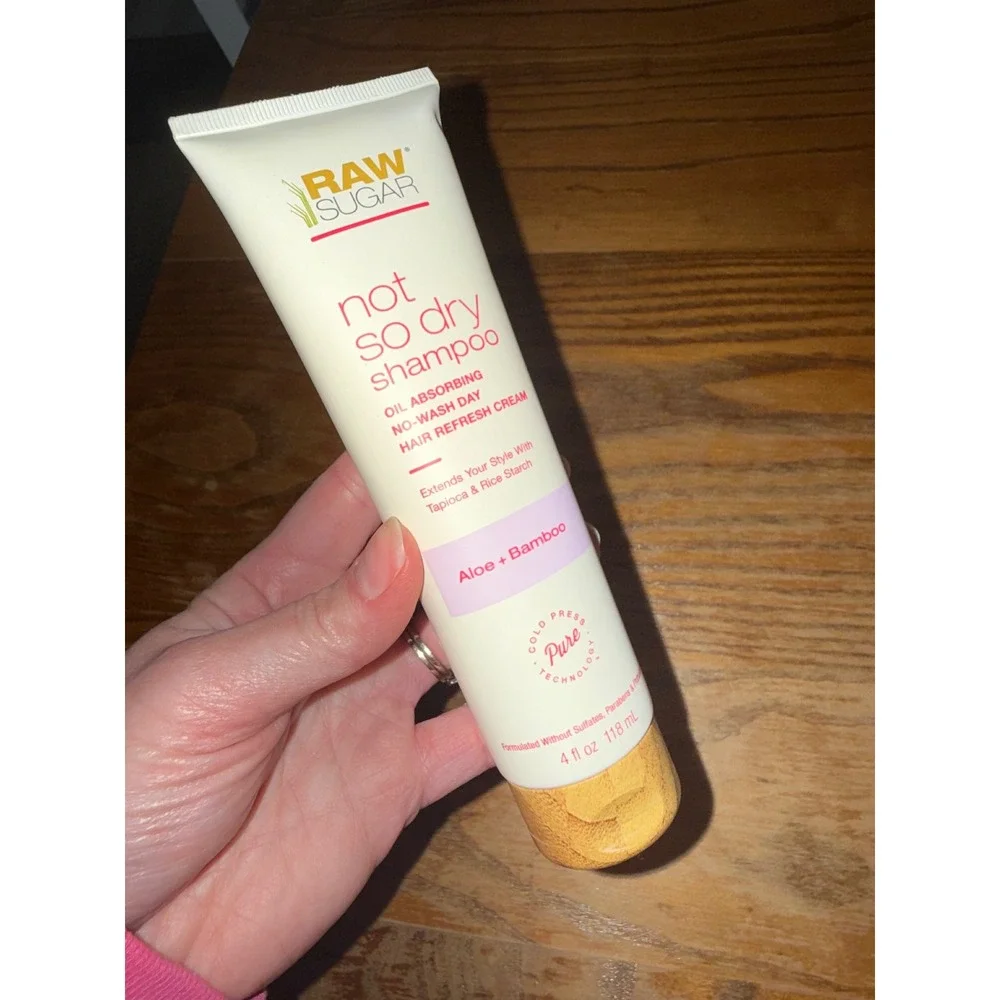 Raw Sugar Not So Dry Shampoo Hair Refresh Cream Aloe Bamboo‎ 4oz Oil Absorbing